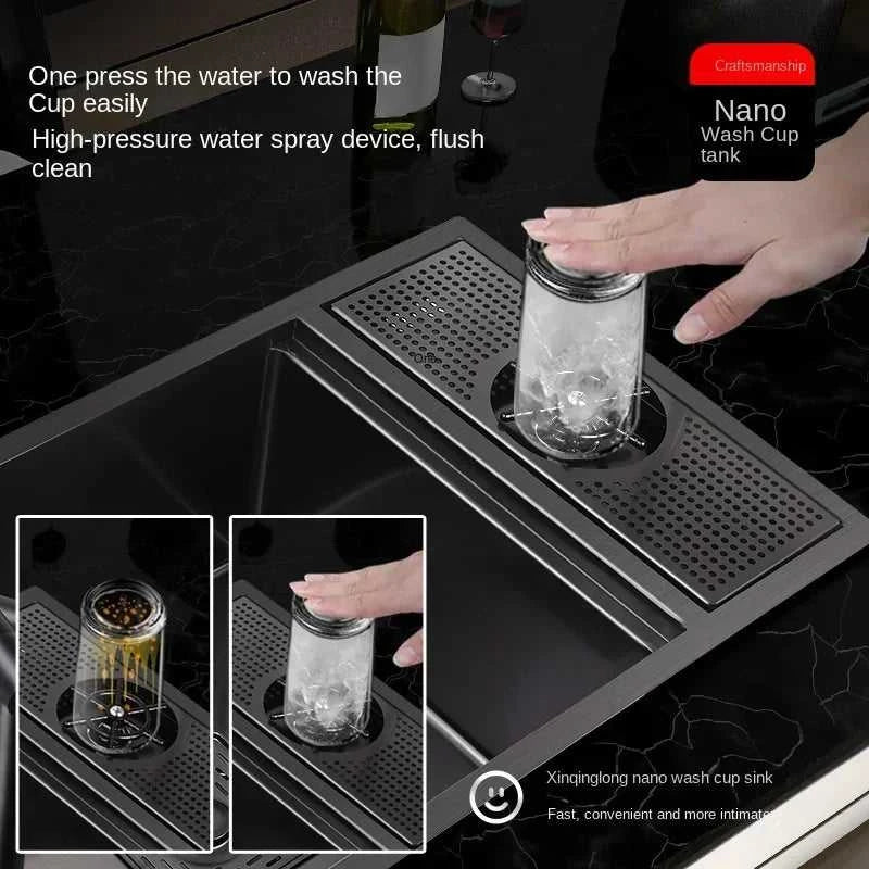 55cmx32cm 304 Nano Stainless Steel Hidden Sink Folding Faucet with Large Single Slot and Cover Plate Bar Counter Cup Washer The jack market .AU The jack market .AU Home $ 237 14:200004890#55cmx32cm;200007763:203372089