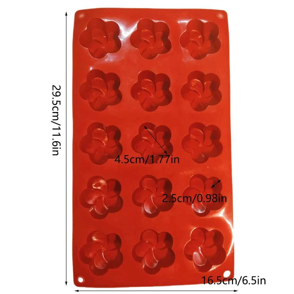 15 Hole Windmill Flower Shape Silicone Chocolate Mold DIY Ice Tray Multi-function Kitchen Baking Tools French Dessert Cake Mold The jack market .AU The jack market .AU Home $ 25 14:200004889#DGMJ040-5