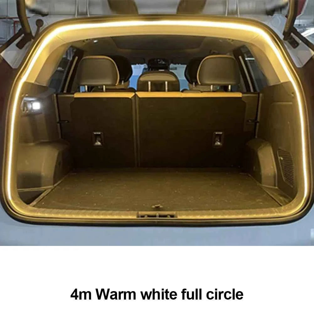 12V Car High Brightness Trunk Lighting Ambient Light Interior Decoration LED Wiring Free Automatic Sensing Tailgate Light Strip