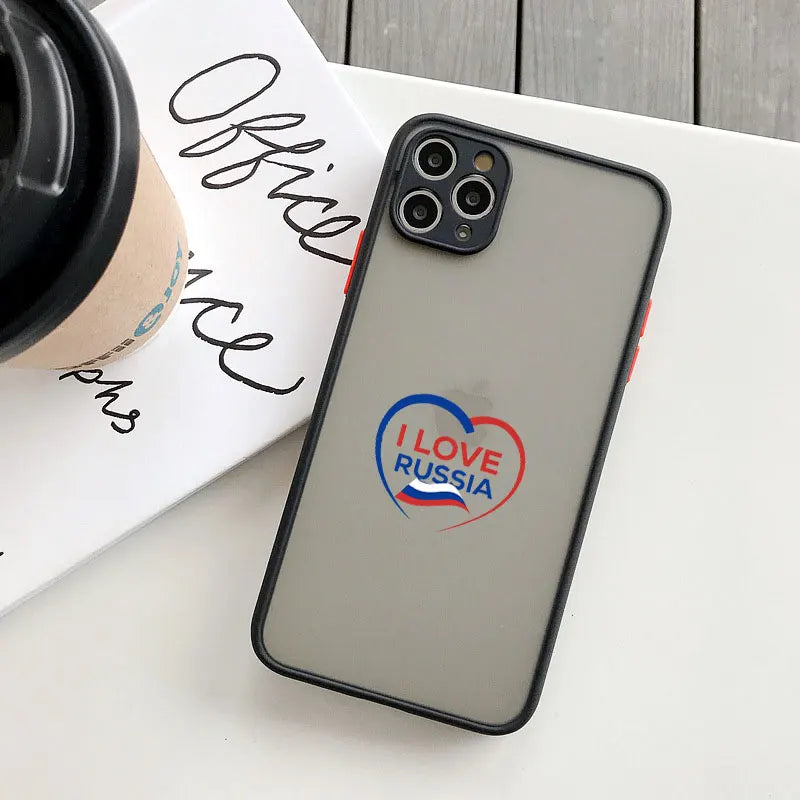 Fashion Russian Flags Emblem Phone Case for IPhone 16 15 12 11 13 14 Pro Max Mini X XR XS 7 8 Plus Russia Elements Cover Funda