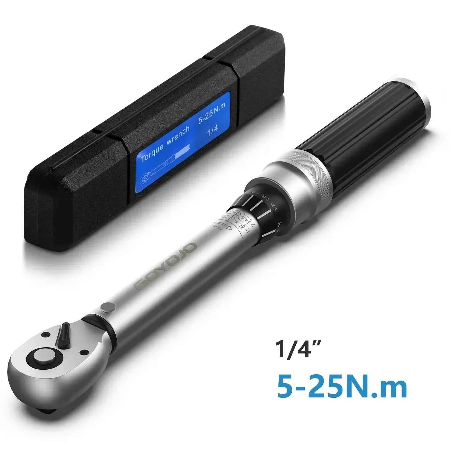 Pro Torque Wrench 3/8” Drive 5-60N.m & 1/4” Drive 5-25N.m - Precision Tool for Bicycles & Automotive Repairs