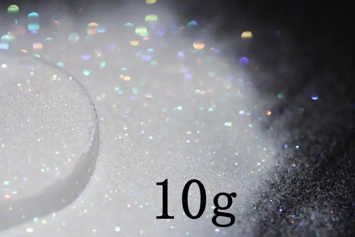 0.1mm Extra Fine Holographic White Colorful Shinning Glitter Spangle Dust for DIY lipstick,Cosmetics,Nail Art Craft Decoration