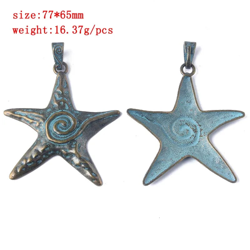 2pcs/lot Verdigris Patina Elephant/Heart/Leaf/Flower/Dragonfly/Butterfly/Swirl/Wing Pattern Pendant Fashion Jewelry Material