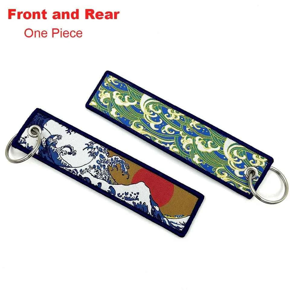JDM Racing Keyring Embroidered Nylon Fabric Keychain Moto Keychain Car Key Tags for Nos Nightkids Keychain Motorcycle Initial D