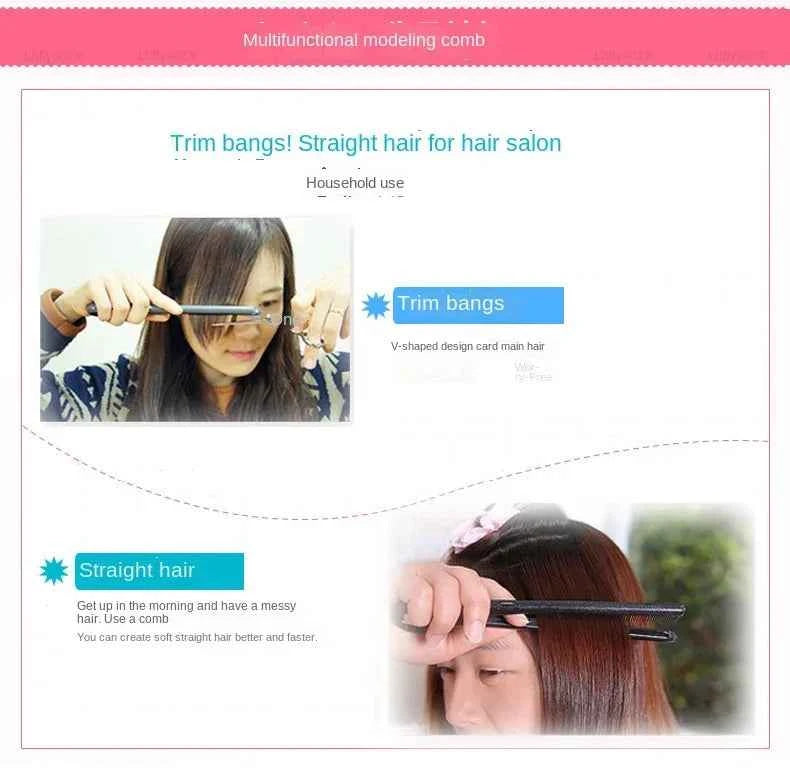 SalonPro Hair Straightening Comb - Effortless Styling & Smooth Finish Tool for Women