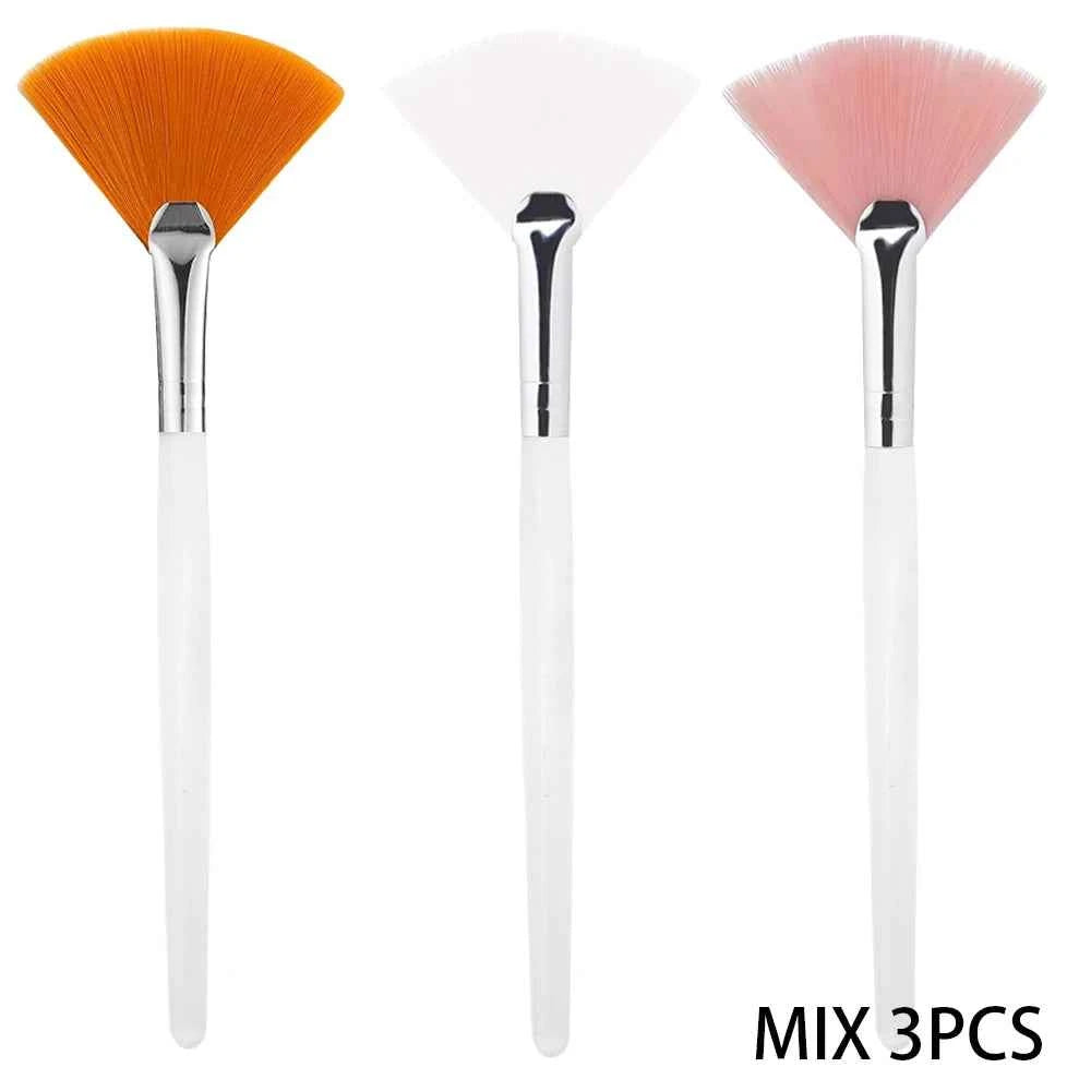 3/9 Pieces Facial Fan Mask Brushes Soft Mask Brush Applicator Esthetician Facial Mask Brushes For Women Girls Cosmetic Tools