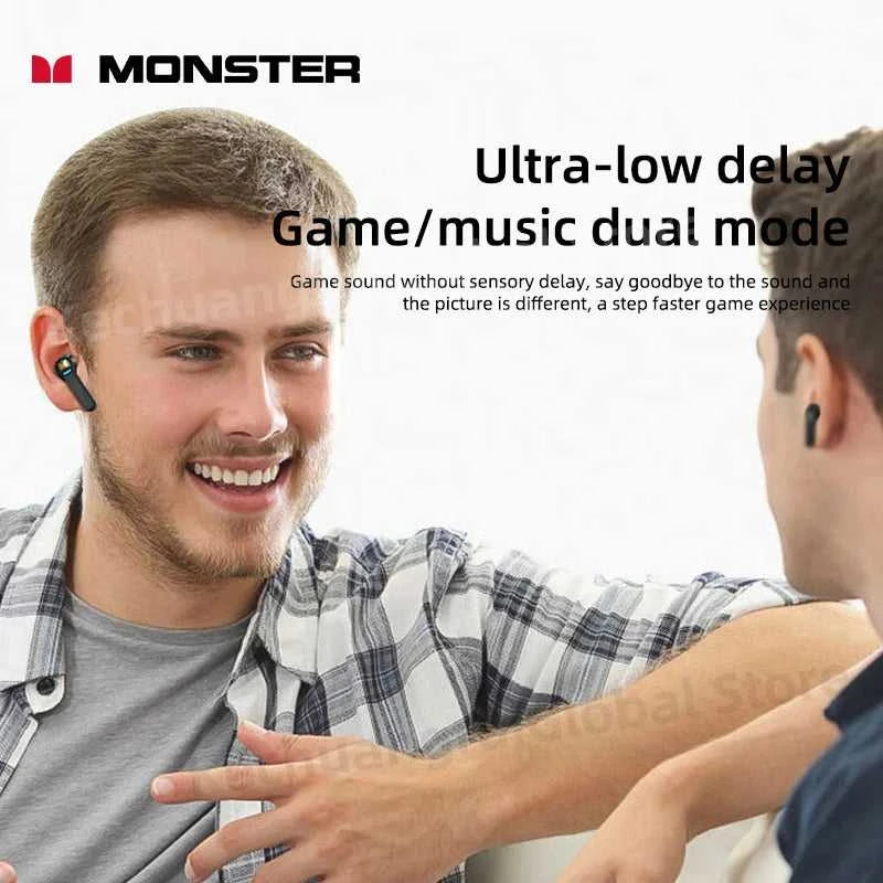Monster GT06 Wireless Bluetooth 5.1 Headphones TWS Gaming Earbuds Noise Reduction Sports Earphones With Mic Long standby 450mAh The jack market .AU The jack market .AU Accessories Electronics $ 72 14:10#Black
