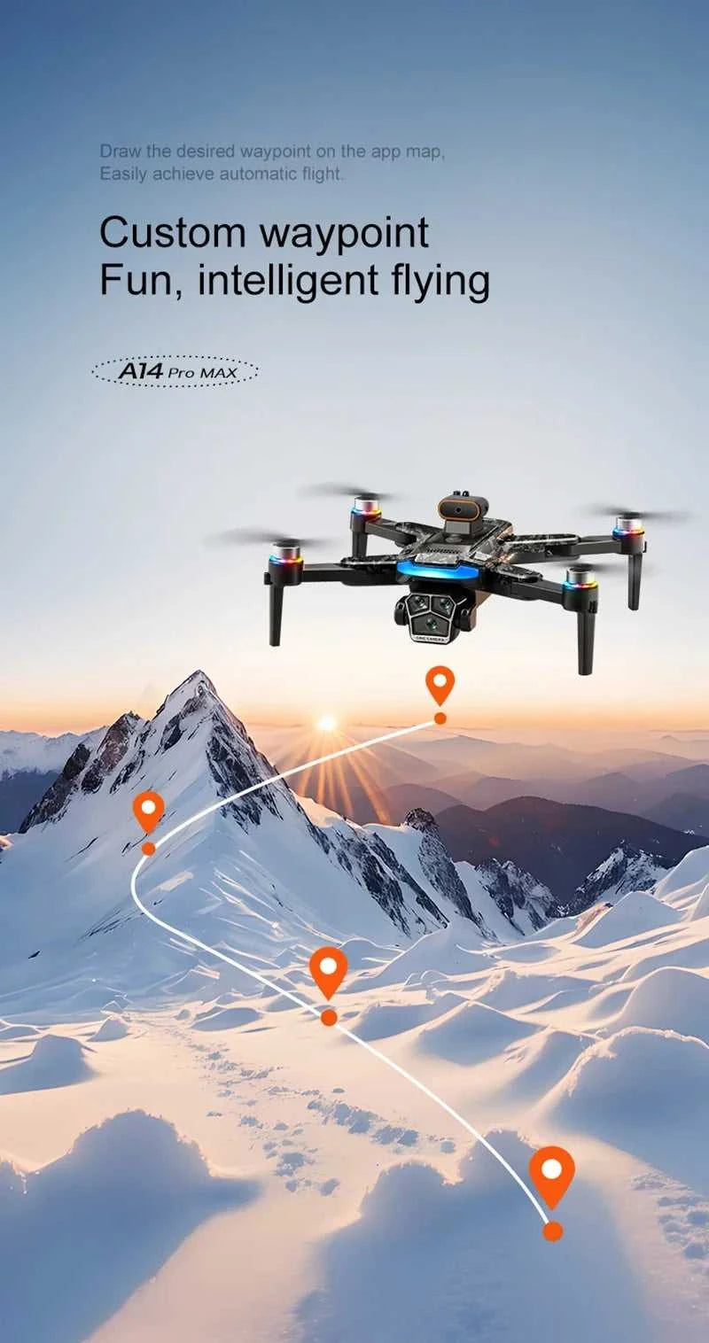 Drone A14Pro Max 8K HD Three Camera Brushless Optical Flow Obstacle Avoidance Foldable Quadcopter UAV 4.5-inch Large Screen Toys The jack market .AU The jack market .AU Drones $ 48 14:10#Only Parking Apron