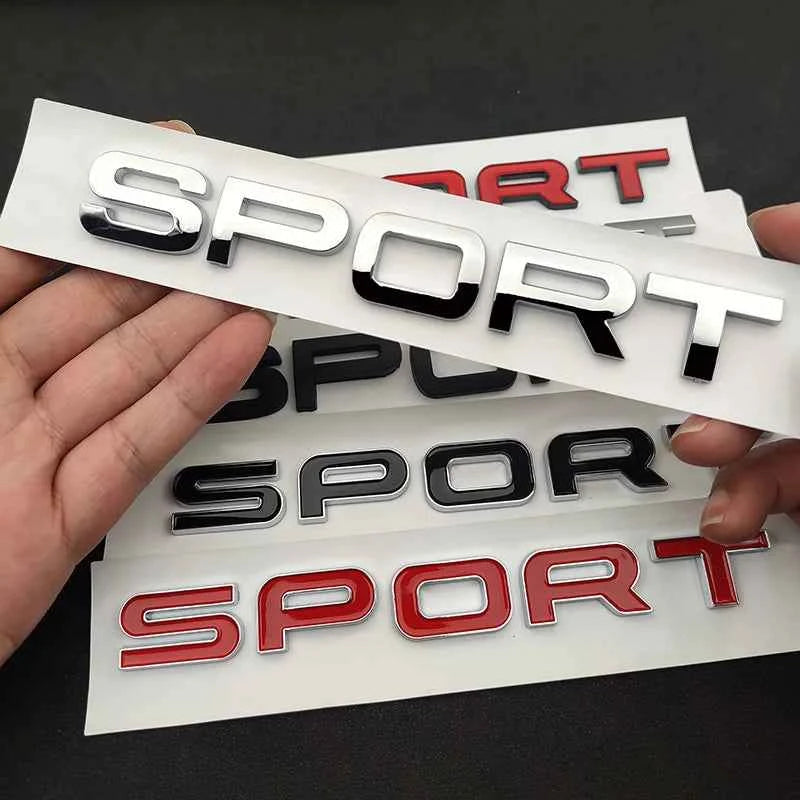 3d ABS Logo Sport Emblem Letters Car Trunk Badge For Evoque Discovery SVR l494 494 l320 Sport Sticker Accessories