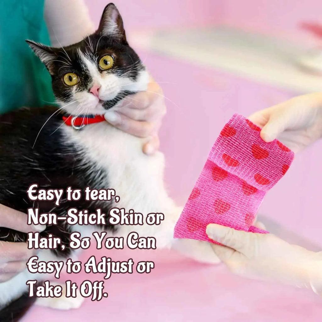 DM Love Tape Tattoo Handle Bandage Anti-slip Nonwoven Waterproof Disposable Self-adhesive Elastic Bandage Grip Cover Wrap