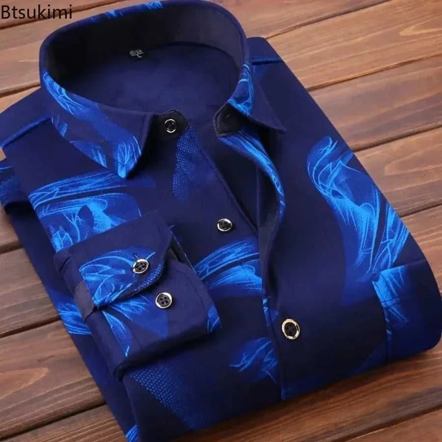 High Quality Men's Clothing 2026 Men Long Sleeve Thick Warm Shirt Tops Fashion Men Print Handsome Versatile Shirts Formal Shirts The jack market .AU The jack market .AU Men Fashion $ 43 14:771#6F HB622;5:4183#3XL(80-90KG)