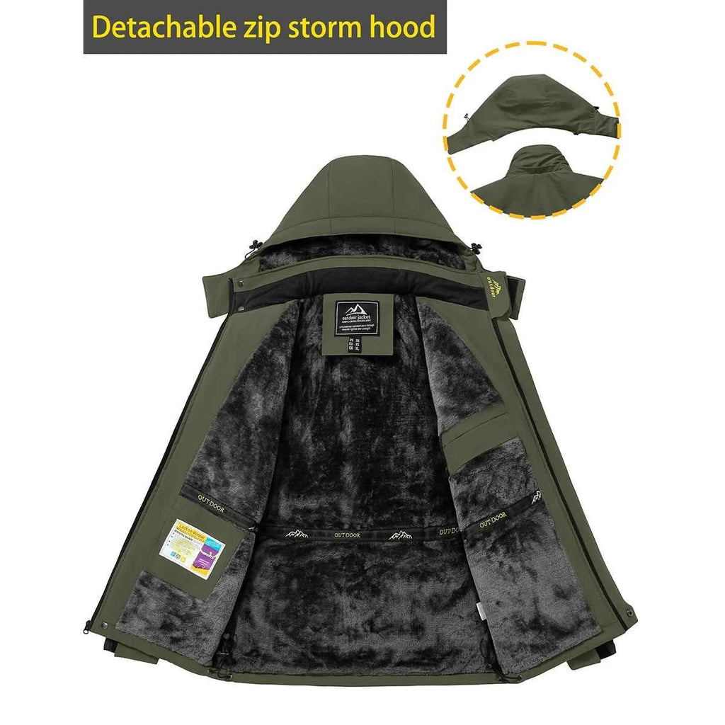 TACVASEN Men's Waterproof Ski Jacket Fleece Lining Warmth Parka Winter Snow Working Outdoors Hooded Coat Rain Shell Windbreaker The jack market .AU The jack market .AU Men Fashion $ 76 14:771#Blue;5:361385#CN 4XL (US L)