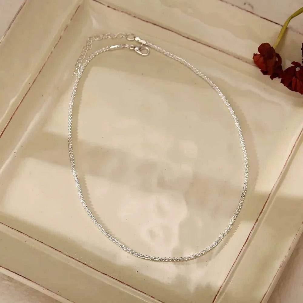 Silver Color Sparkling Necklace For Women Trendy Clavicle Chain Choker Girls Korean Wedding Party Jewelry Accessories The jack market .AU The jack market .AU Jewellery & Chains $ 47 200001034:361180#A