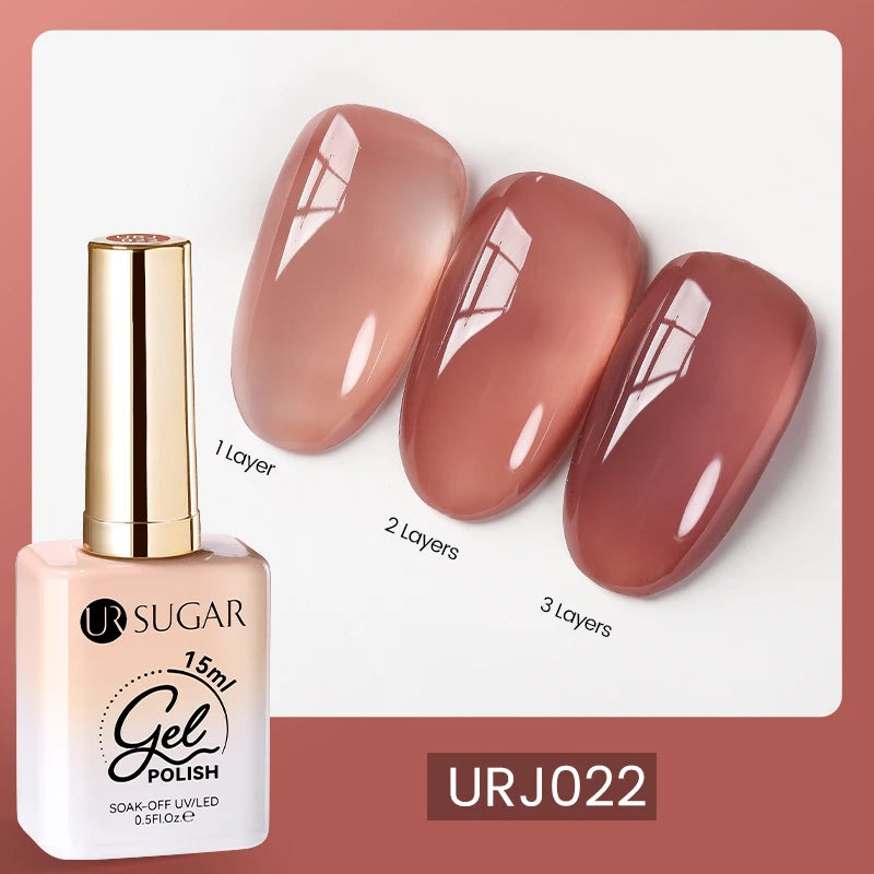 UR SUGAR 15ml  Autumn Winter Red Cat Magnetic Gel Nail Polish White Dopamine Nail Sparkling Glitter Soak Off UV LED for Manicure