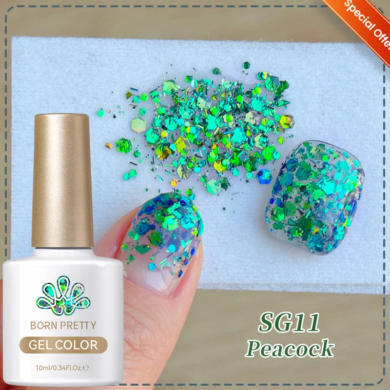 BORN PRETTY Neon Red Gel Nail Polish Yellow Green Summer Color Semi Permanent Varnish 10ml Soak Off UV LED Nail Art Manicure