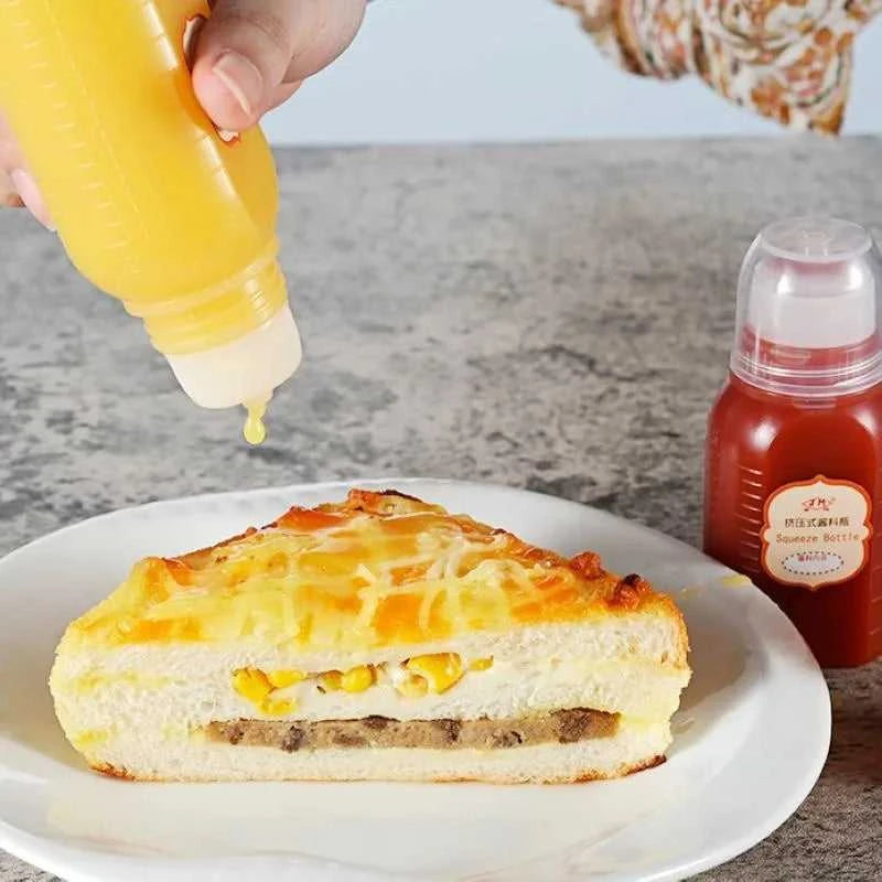 Clear Condiment Squeeze Bottles Honey BBQ Sauces Salad Oil Ketchup Dispenser Container with Scale Seasoning Bottle Kitchen Tool The jack market .AU The jack market .AU Home $ 40 14:193#Mixed-18pcs