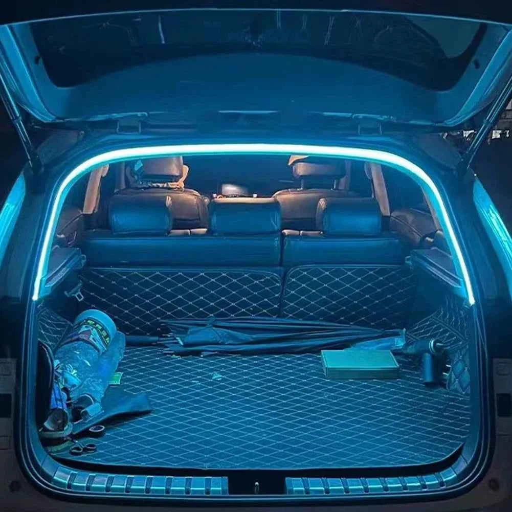 12V Car High Brightness Trunk Lighting Ambient Light Interior Decoration LED Wiring Free Automatic Sensing Tailgate Light Strip