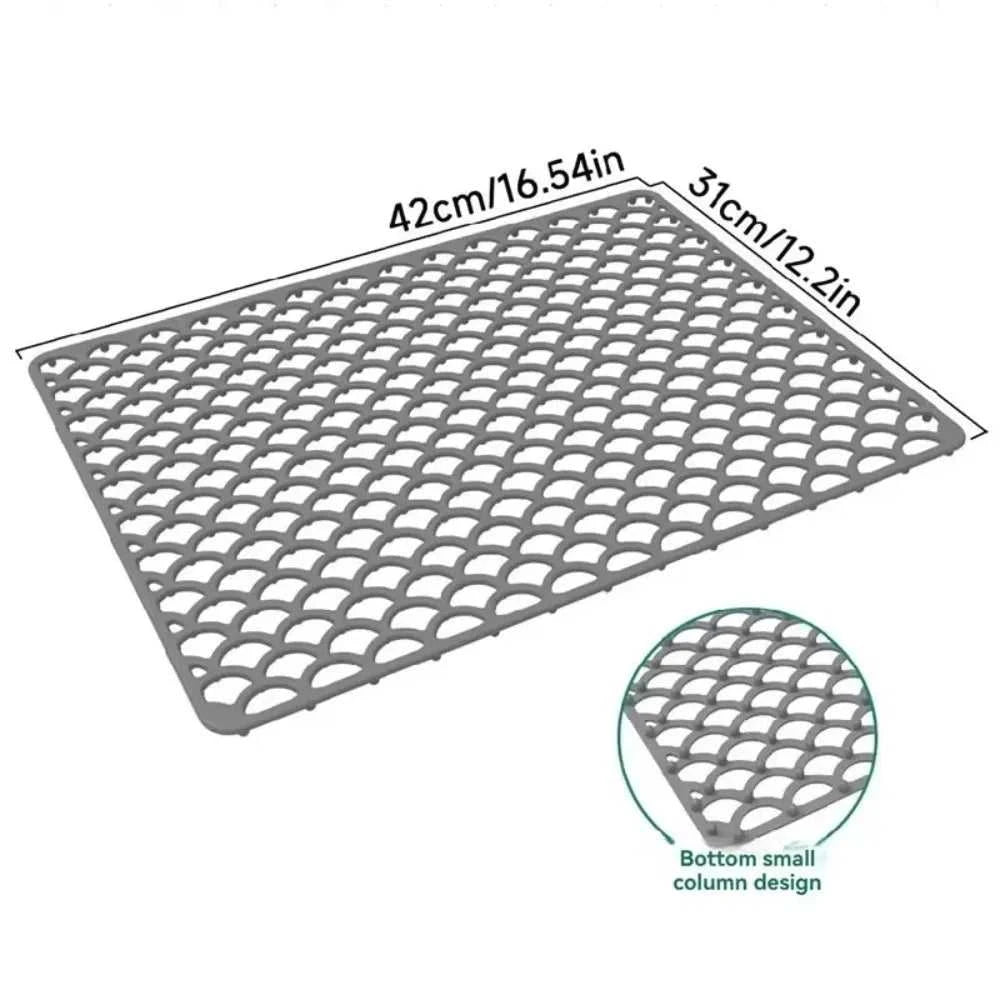 New Silicone Sink Protector Mat Anti Slip Multi Functional Non-slip Sink Mat Heat Resistant Foldable Dishes Drying Mats Kitchen The jack market .AU The jack market .AU $ 60 14:202732816#42cm Grey