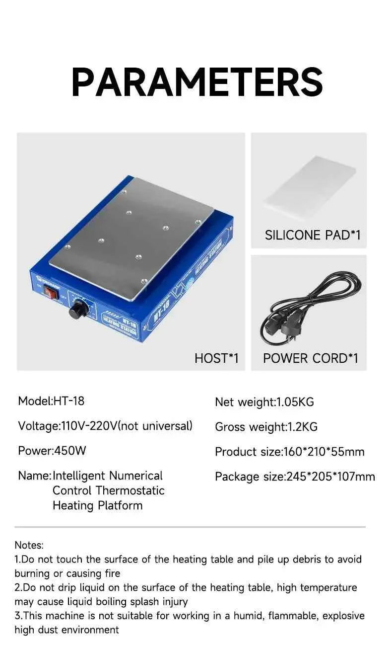 IntelliHeat Digital Heating Table - Quick & Stable Temperature Control for Flat & Curved LCD/OLED Screen Repairs