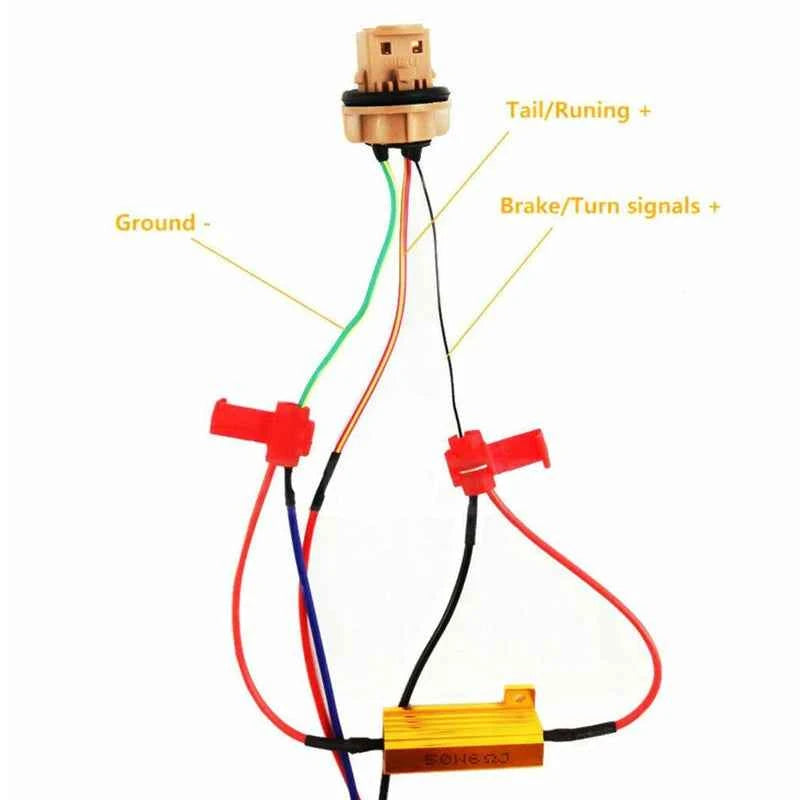 4pcs LED Indicator Ballast Load Resistor Flash Rate Relay Turn Signal Bulbs 50W 6 ohm Load Resistor