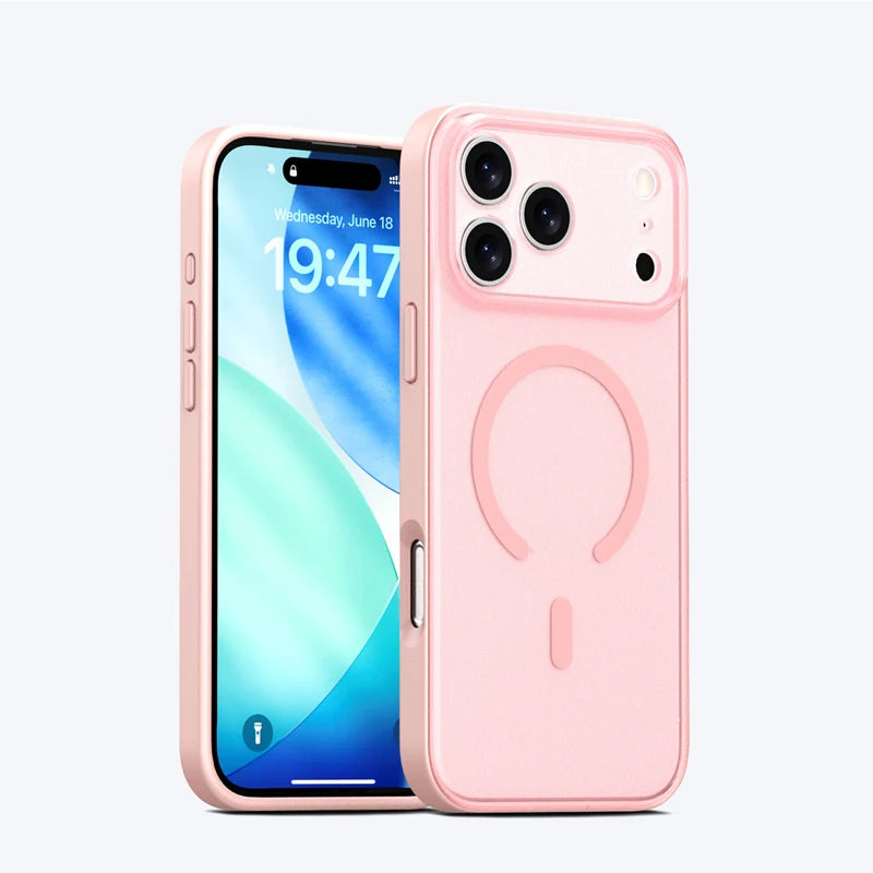 Frosted Translucent MagSafe Matte Case for iPhone 17 | Sleek Design & Wireless Charging