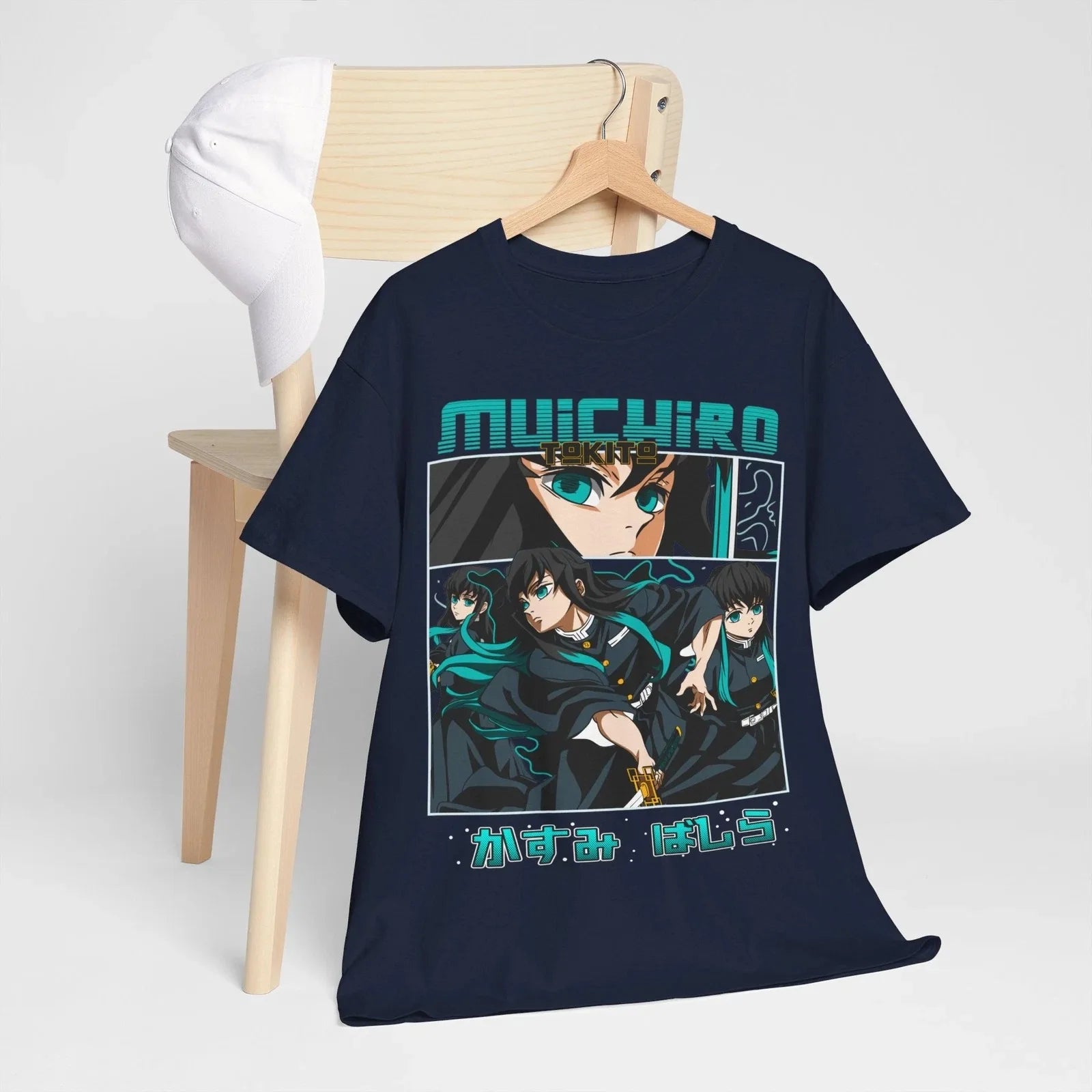 2026 Summer Demon Slayer Anime Muichiro Tokito Printed Loose Short-sleeved Pure Cotton Children's T-shirt Unisex Casual Loose