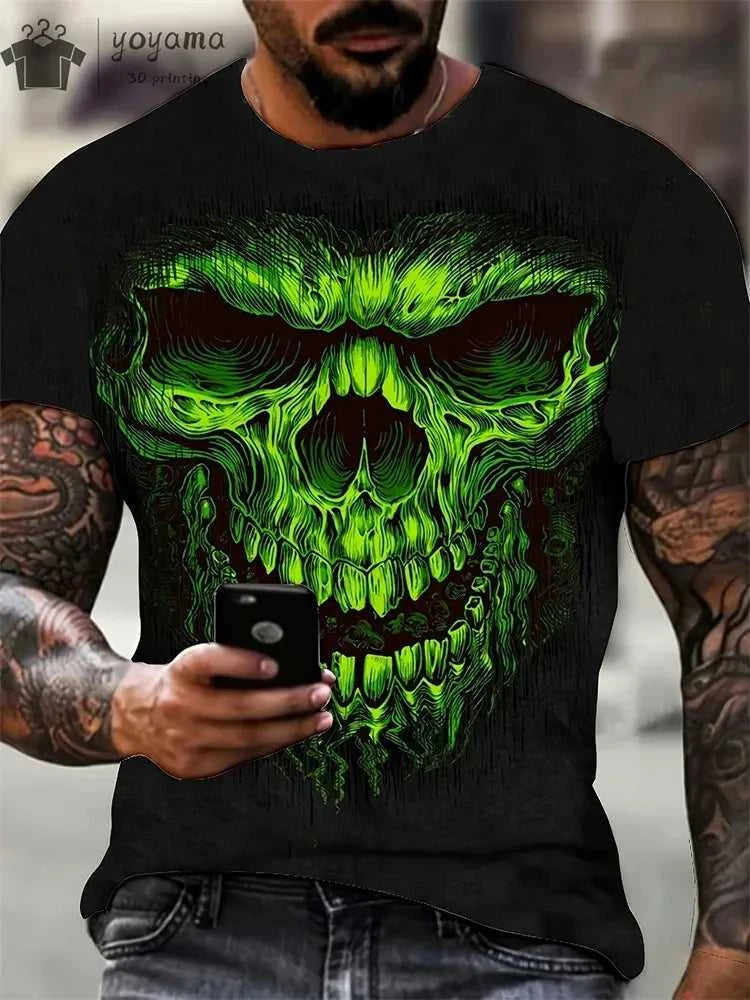 Men's Horror Skull Print T-Shirt 3D Print Vintage O-Neck Short Sleeve Fashion Oversized T-Shirts Men's Summer Street Clothing The jack market .AU The jack market .AU Men Fashion $ 25 14:771#P2TGL22WU;5:100014066