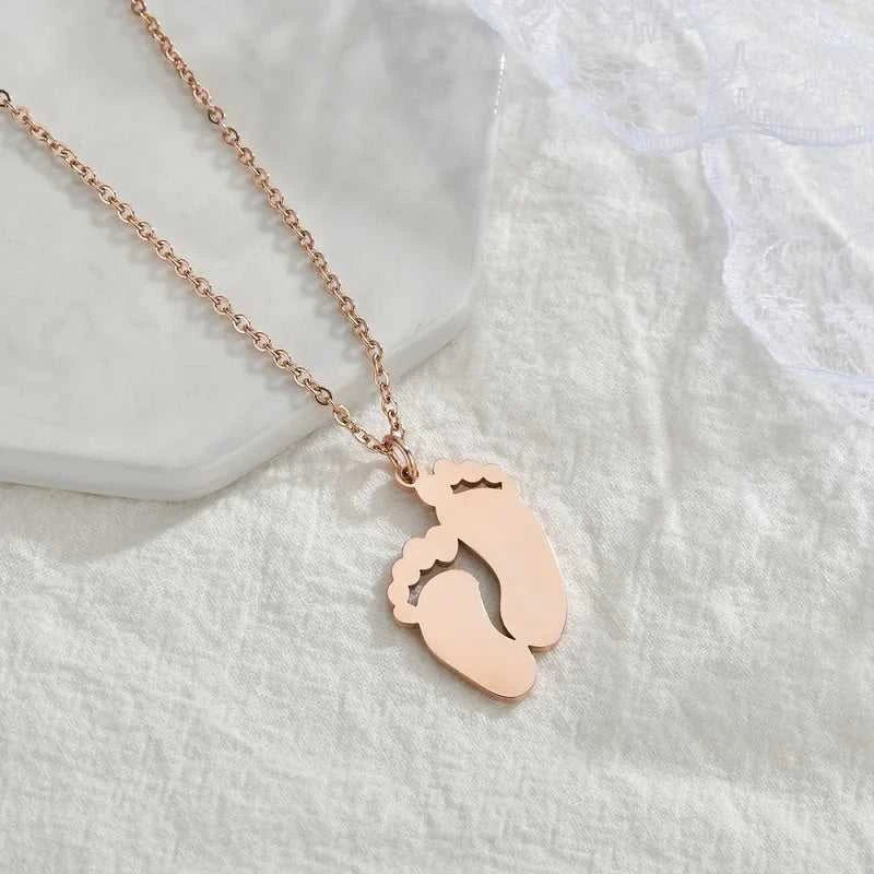 Personalized Engraved Name Necklace For Baby Custom Stainless Steel Foot Pendant Necklace New Born Gift The jack market .AU The jack market .AU Jewellery & Chains $ 51 200000783:200013902#Engrave;200001034:361181