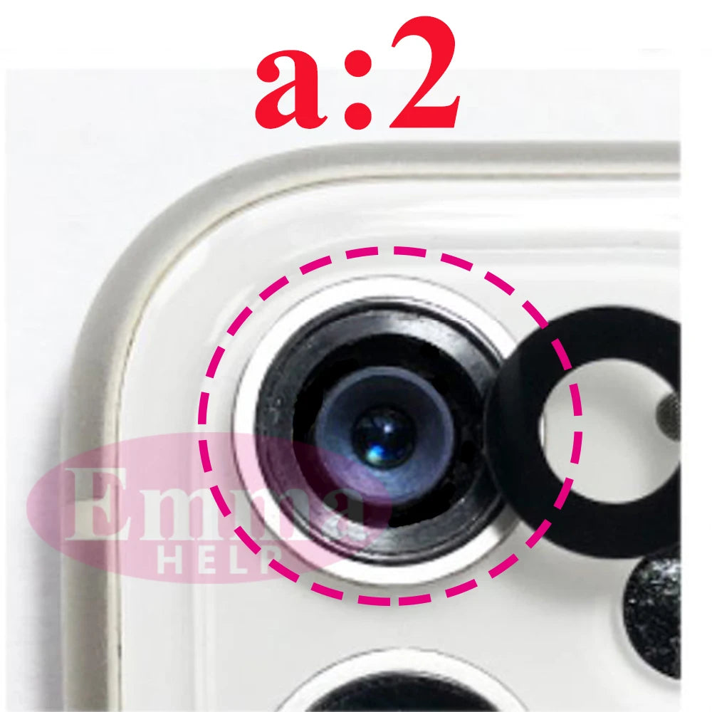 Sapphire Camera Lens Glass for iPhone 15/14/13/12/11 Pro Max Plus Mini - Complete Repair Kit with Adhesive
