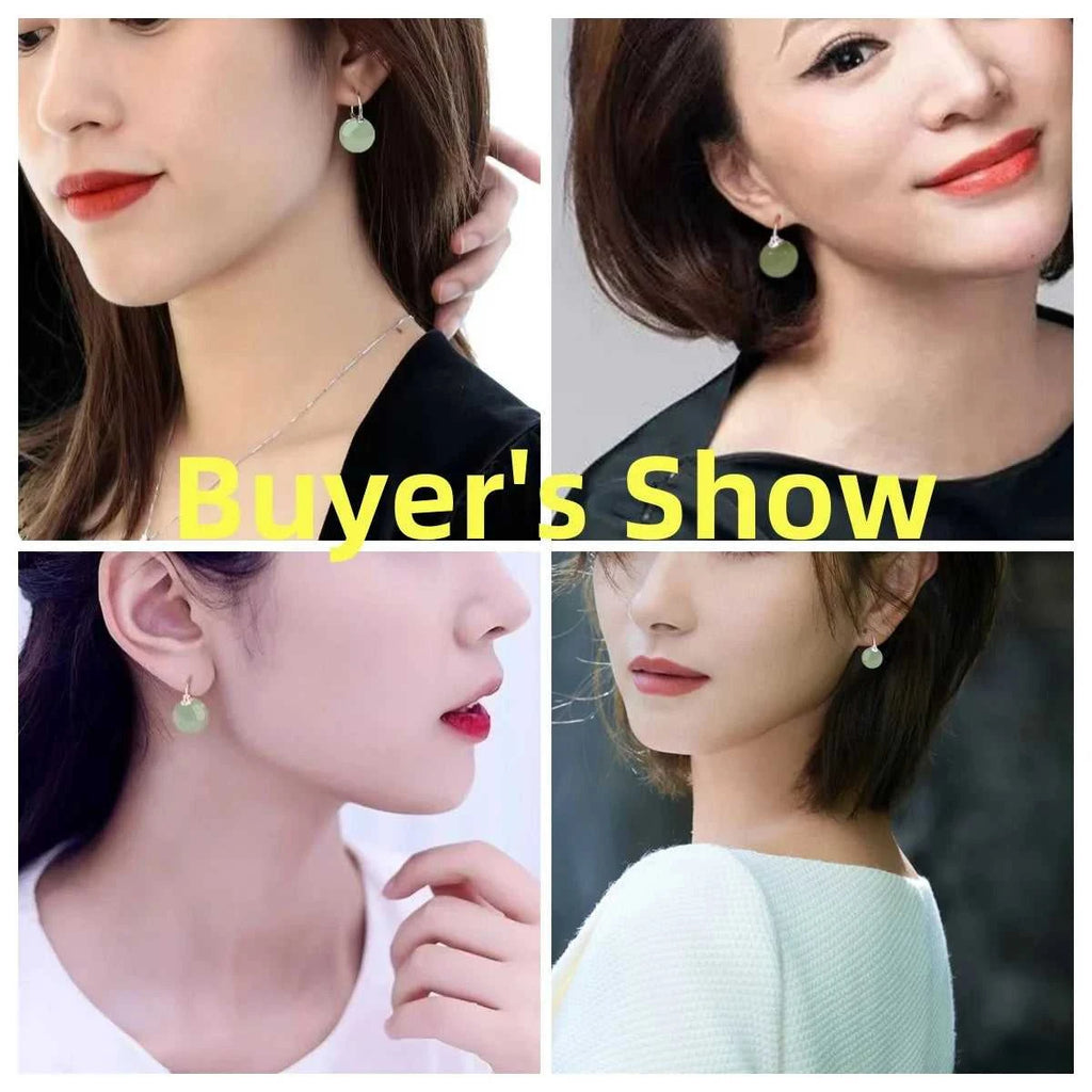 MHS.SUN Vintage Imitation Green Jade Bead Drop Earrings Gentle Elegant Ear Buckle Earring For Women Girl Party Jewelry Gift The jack market .AU The jack market .AU Jewellery & Chains $ 51 200001034:361180#002