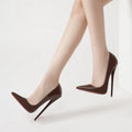 2026 New Arrival Designer Coffee 16cm High Heels SEXY Woman Unisex Man Pumps Pointed toe SHOW Stage SM Model Dress Shoes