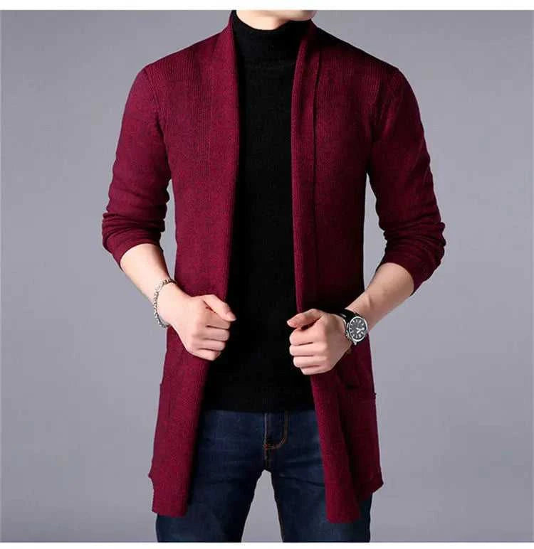 Men Cardigan Sweater Jacket 2024 Autumn New Men Slim Fit Long Knitted Cardigan Jacket Solid Color Casual Sweater Cardigan Jacket The jack market .AU The jack market .AU Men Fashion $ 49 14:200006151;5:4183#Asian M 47-55kg
