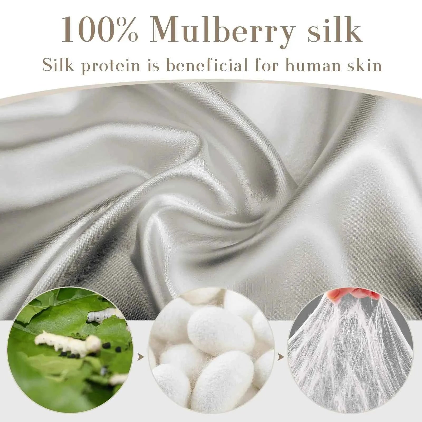 SilkDreams Adjustable Mulberry Silk Sleep Mask - Soft, Pressureless Comfort for Wrinkle-Free Eyes
