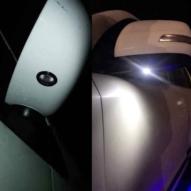 Mini size DIY Aluminum Alloy Parking Radar design led Eagle eye light for Car Side Mirror Puddle lamp Under Rearview glass light