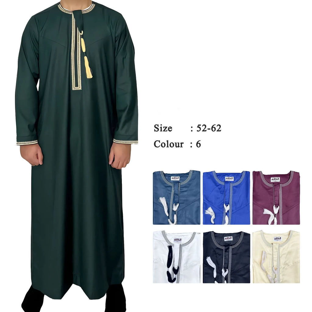 New 2026 Men's Muslim Abayas Dress Long-sleeved Pullover Kaftan Robe Men Jubba Thobe Pakistan Saudi Arab Caftan Islamic Clothing