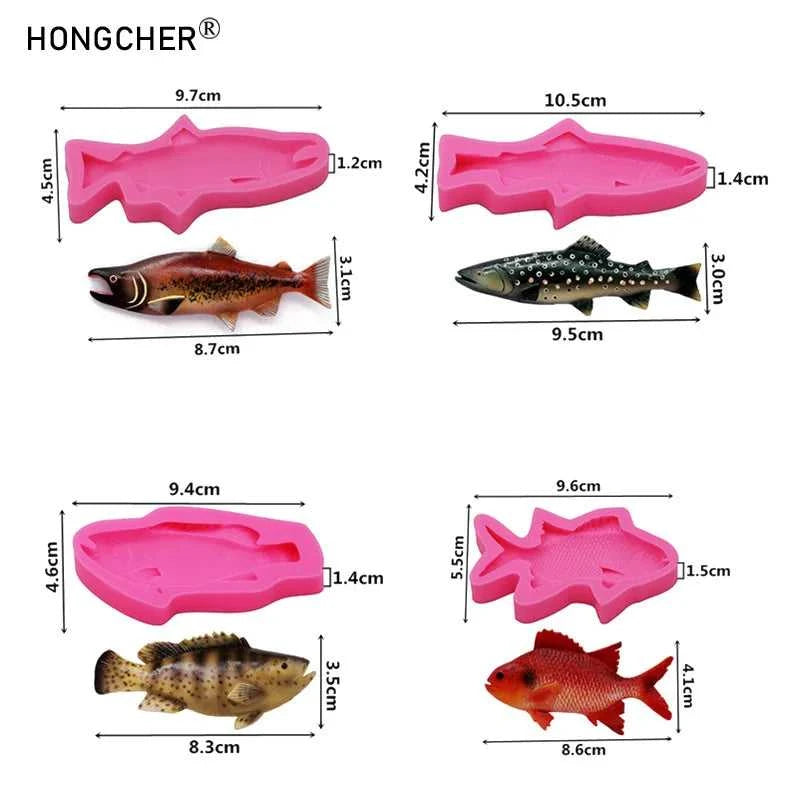 Silicone Fish Mold - Food Safe Chocolate Candy Fondant Ice Mold Flexible Soap Candle Wax Resin Polymer Clay Mold,Fish Mold The jack market .AU The jack market .AU Fishing Gear $ 20 14:200006153#Pink