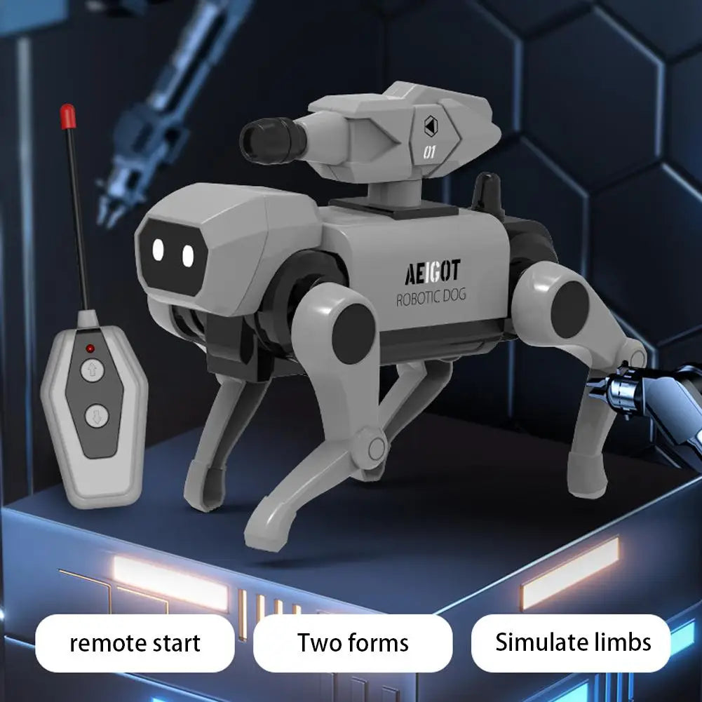 New remote-controlled mechanical dog toy children's remote-controlled assembly model toy children's toy gift