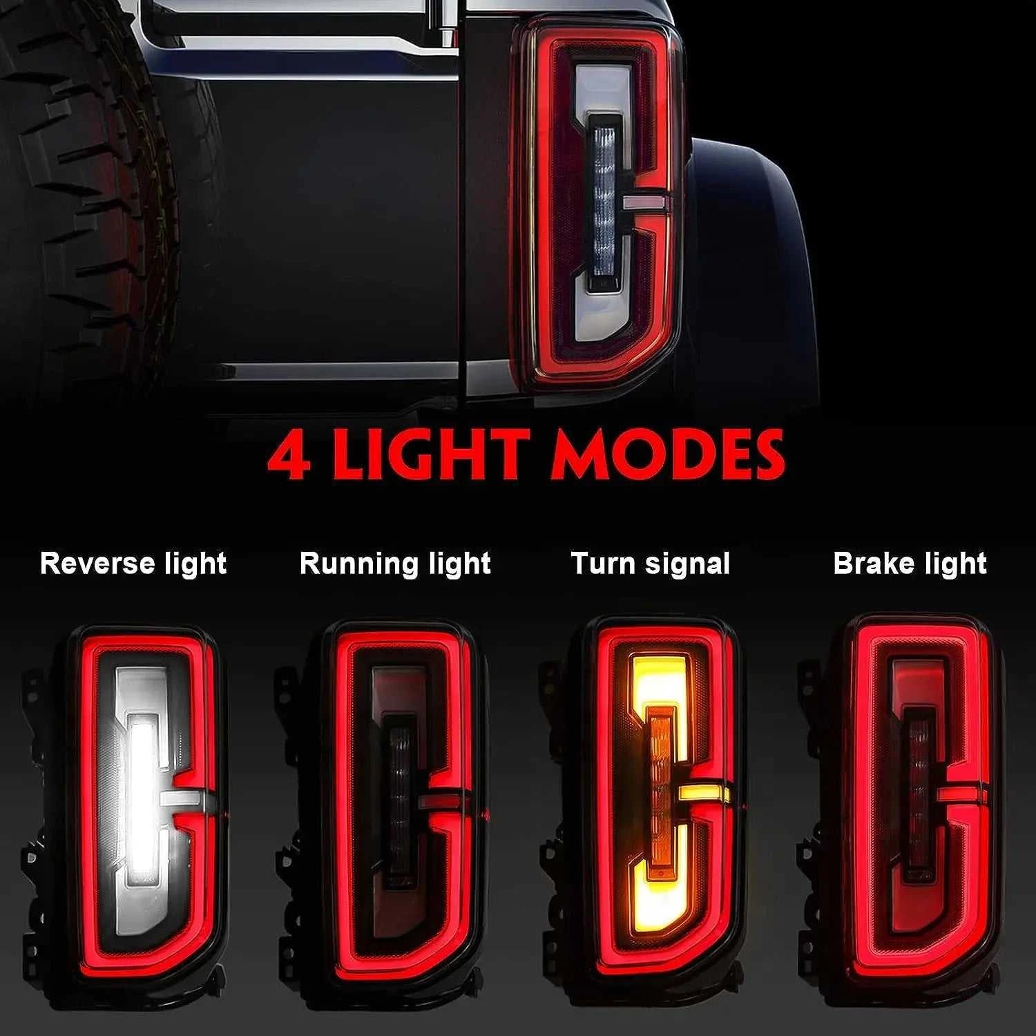 LED Tail Light For Ford Bronco 2021-2023 Rear Running Lamp Brake Reverse Dynamic Turn Signal The jack market .AU The jack market .AU Home $ 561 136:173#smoke;200007763:201336100