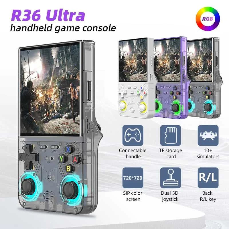 R36 Ultra handheld game console with built-in 2w+games and RGB lighting effects, 4-inch large screen, supports two game consoles The jack market .AU The jack market .AU Accessories Electronics $ 106 14:202135821#R36 Ultra P64G