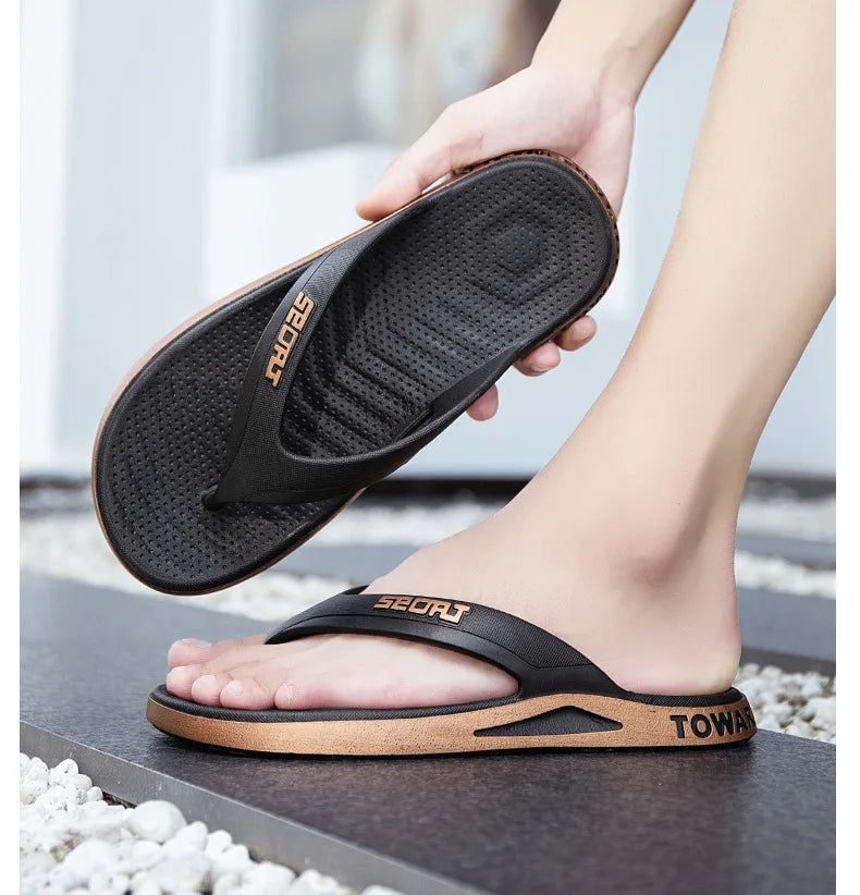 Wholesale Men's Flip Flops Non-Slip Beach Slippers - Outdoor Sandals Breathable Fashion Summer for Men