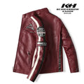 European American New Fashion Women's Plus Size Casual Trendy Stand Collar Long Sleeve Contrast Color PU Jackets Male Coats Tops The jack market .AU The jack market .AU Men Fashion $ 91 14:10;5:361386