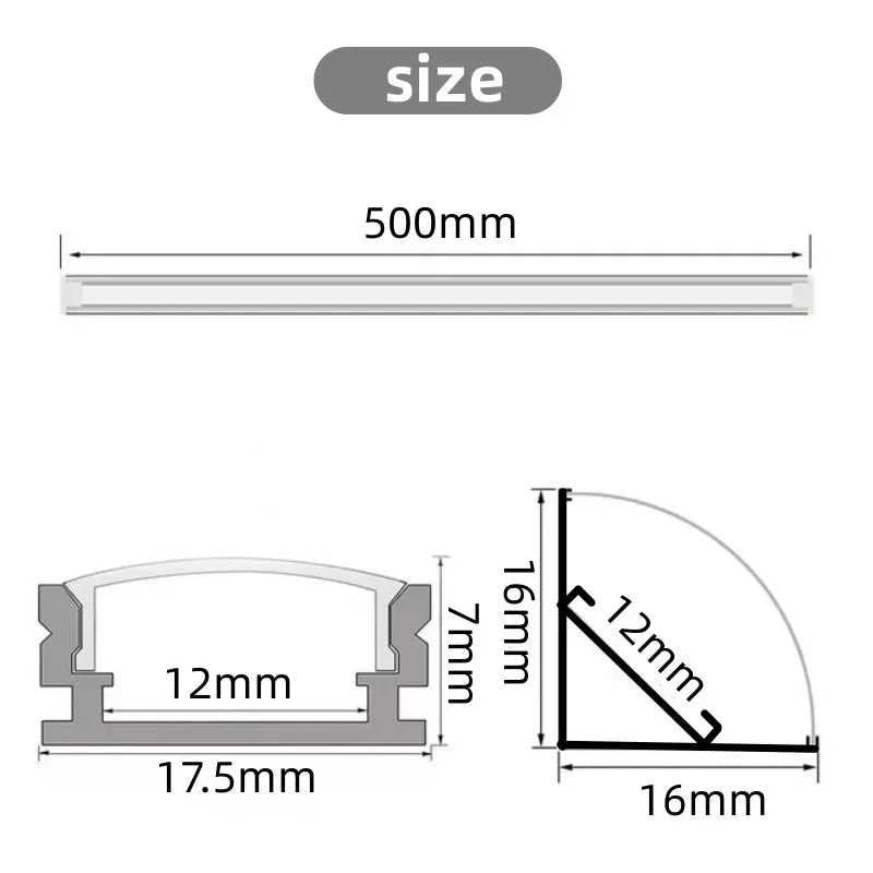 LED cabinet bar light 5730 5630 36LEDs Kitchen light under furniture 12V DC 50cm profile aluminum led hard strip Linear lights The jack market .AU The jack market .AU Home $ 85 136:202573808#V Milky cover 3000K;14:193#10PCS