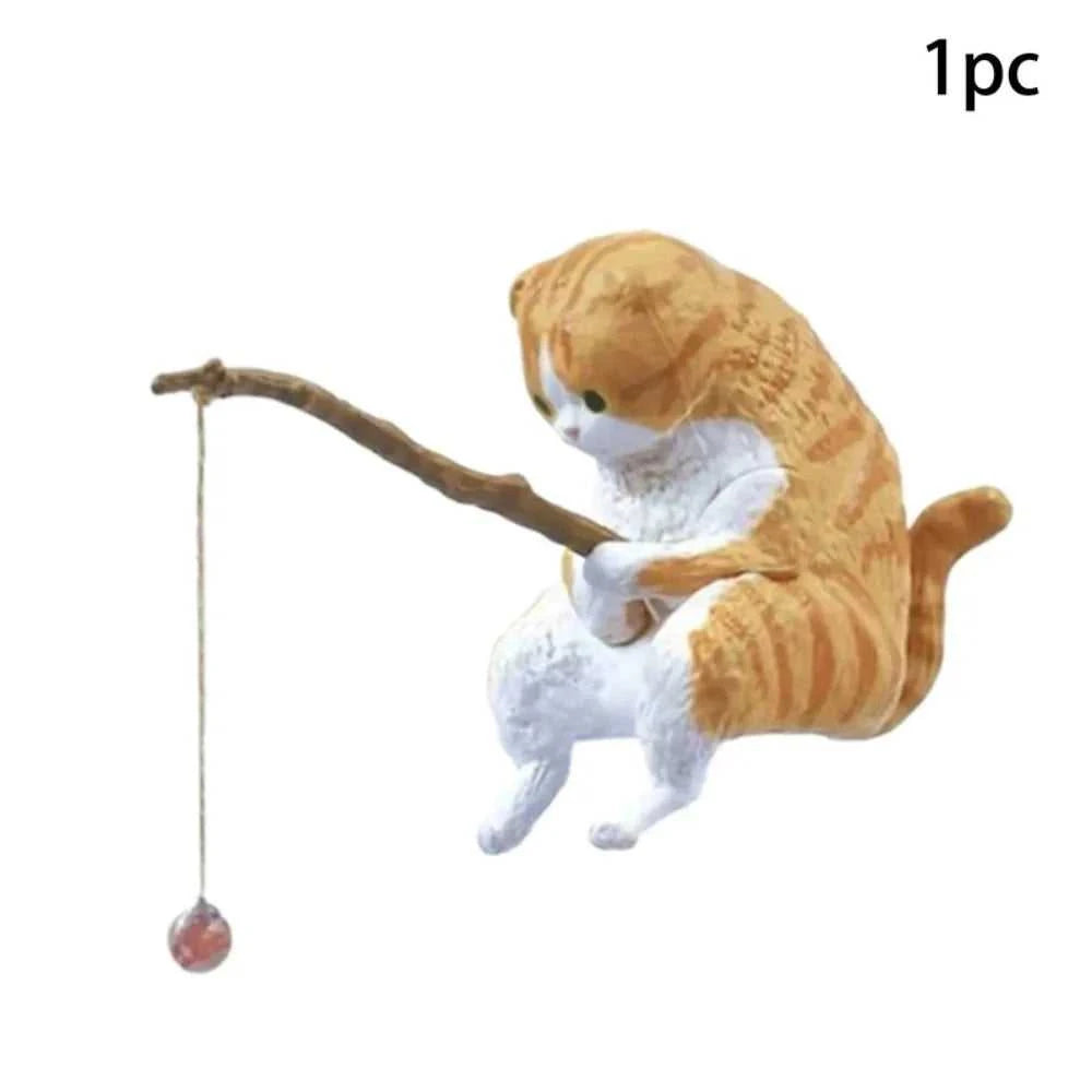Fish Tank Fishing Cat Hanging Creative Landscape Office Ornaments Fishing Fun Mini Decorative Micro-Landscape The jack market .AU The jack market .AU Fishing Gear $ 21 14:29