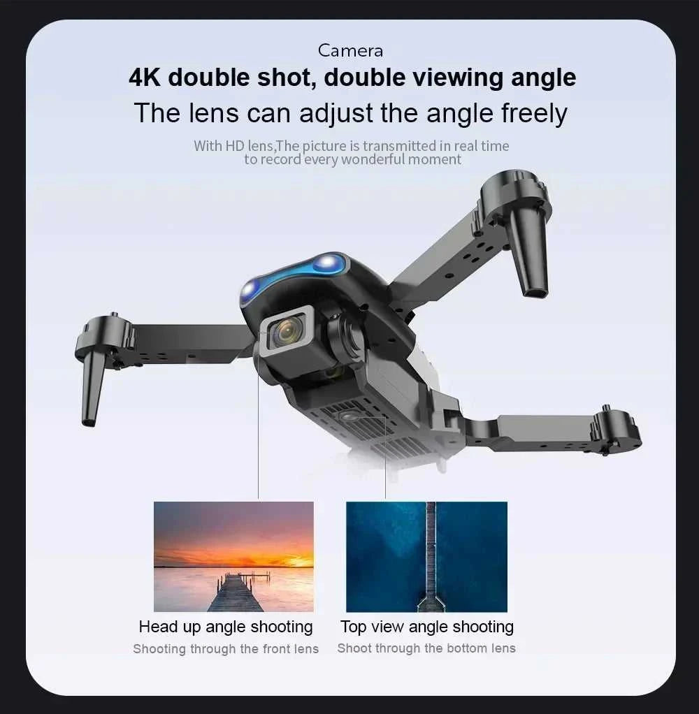 New E99Pro RC Drone 4K Professinal With Wide Angle Dual HD Camera Foldable RC Helicopter 5G WIFI FPV Height Hold Apron Sell The jack market .AU The jack market .AU Drones $ 75 14:193#E99-Dual-4K-Bag-Box