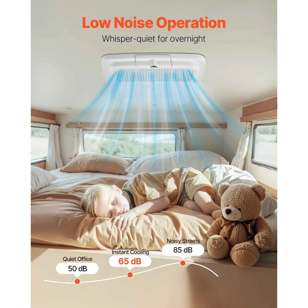 SucceBuy RV Air Conditioner 13500/15000 BTU Non-Ducted Rooftop RV AC 65dB Air conditioning System Fit for Camper, Van, Trailers