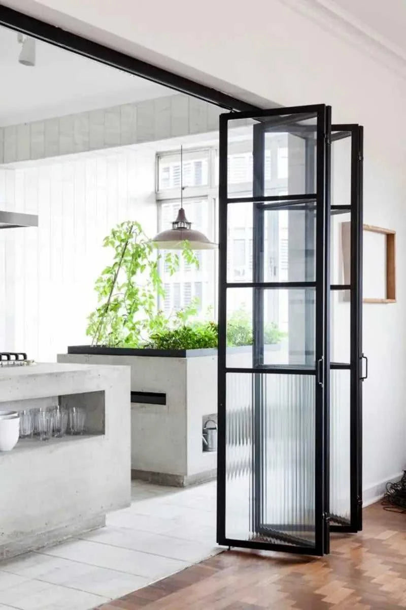 Sliding Folding Door Modern Waterproof Glass Bifold Door for House Thermal Break Aluminum Accordion Type Folding Door The jack market .AU The jack market .AU Home $ 186 14:193#Color sample