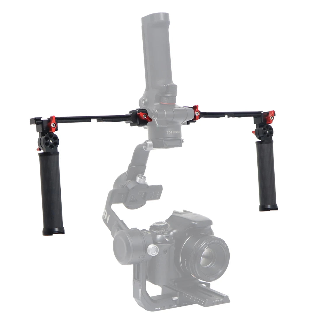 Carbon Fiber L Bracket Handle Grip Foldable Cold Shoe Mount Clamp for DJI Ronin RS3 RS4 Mini RS2 RSC2 Handheld Gimbal Stabilizer