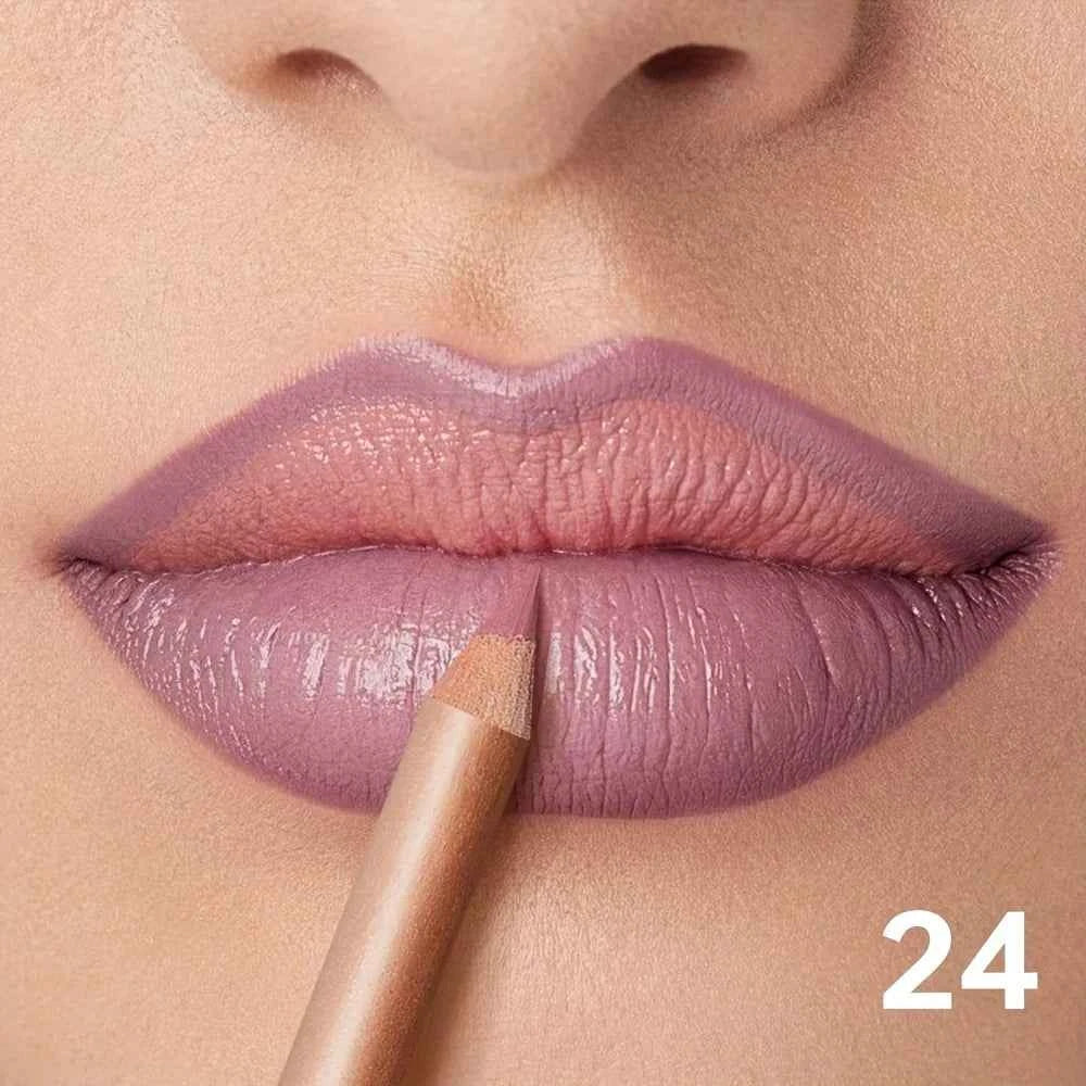 Waterproof Matte Lip Liner, Long Lasting High Pigment Lip Pencil, Smooth Precise Lip Contour for Women