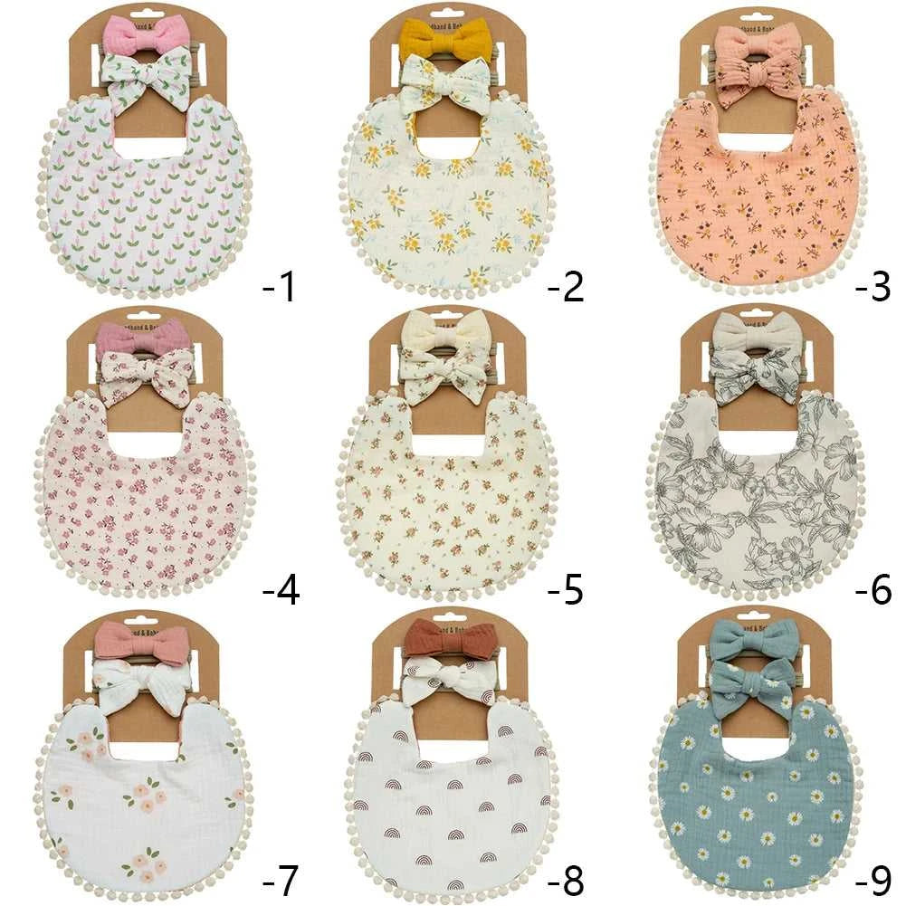 9Sets/Lot Baby Flower Bibs & Headbands Bow Nylon Hairbands Double Side Saliva Towel Feeding Burp Cloth Scarf Boys Girls Headwear The jack market .AU The jack market .AU Mum & Kids: Essential Products for Every Family $ 52 14:200003699#mix color