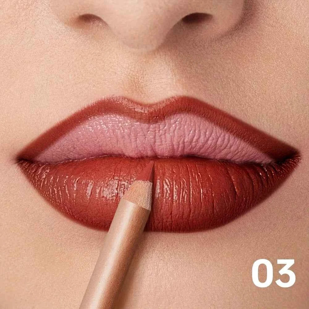 Waterproof Matte Lip Liner, Long Lasting High Pigment Lip Pencil, Smooth Precise Lip Contour for Women